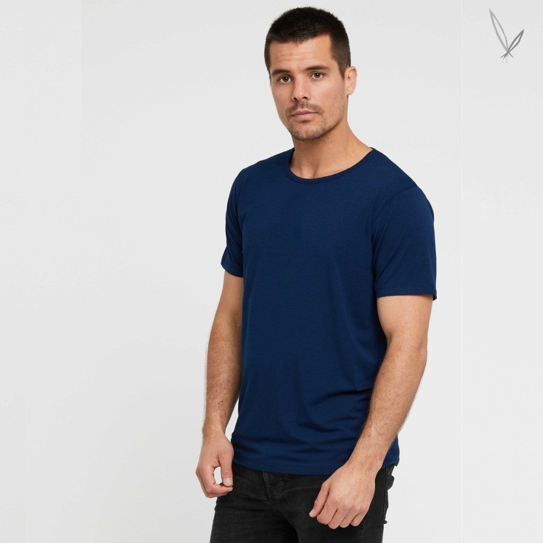 Men's Crew Neck Bamboo Tee - Navy