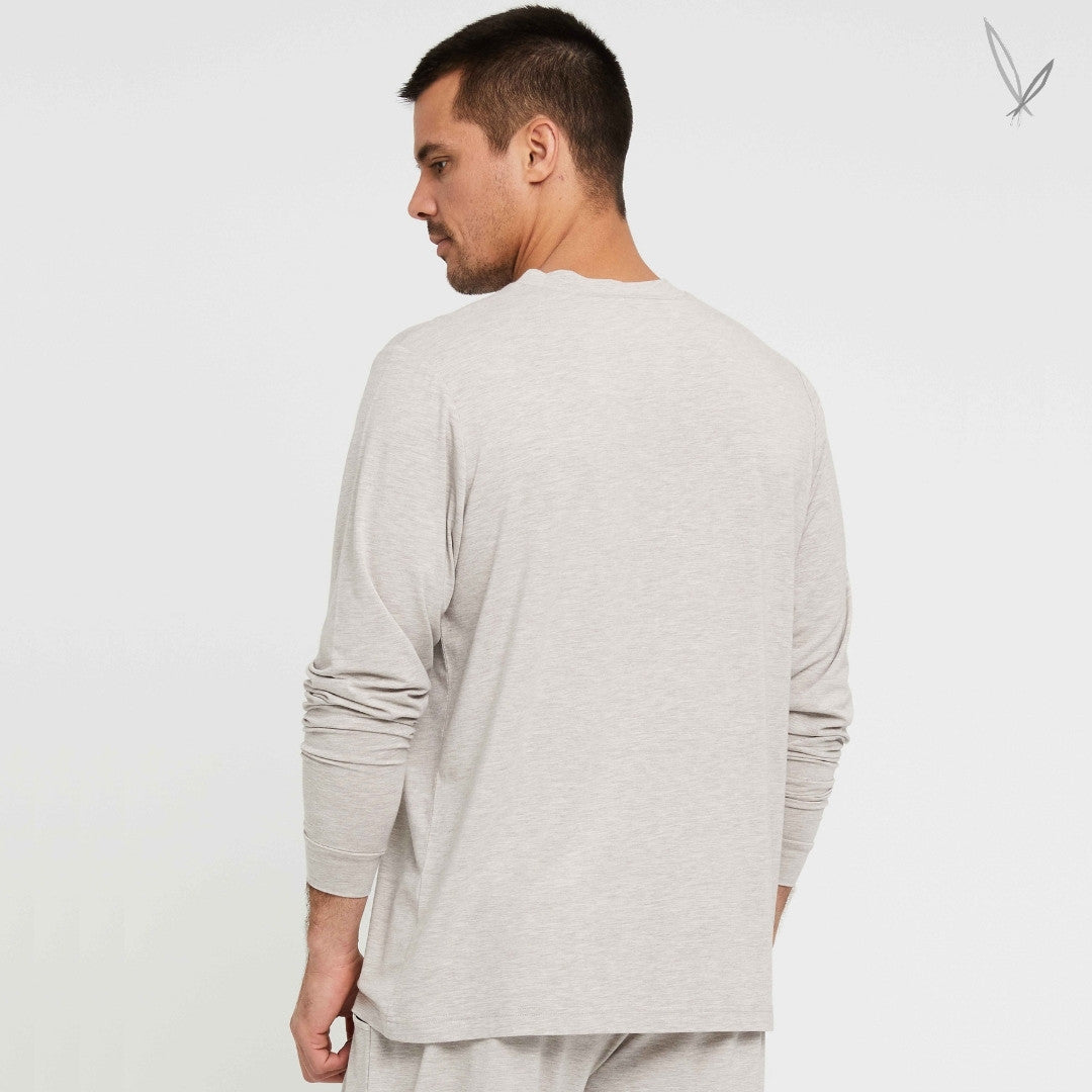 Men's Long Sleeve Crew Neck - Oatmeal