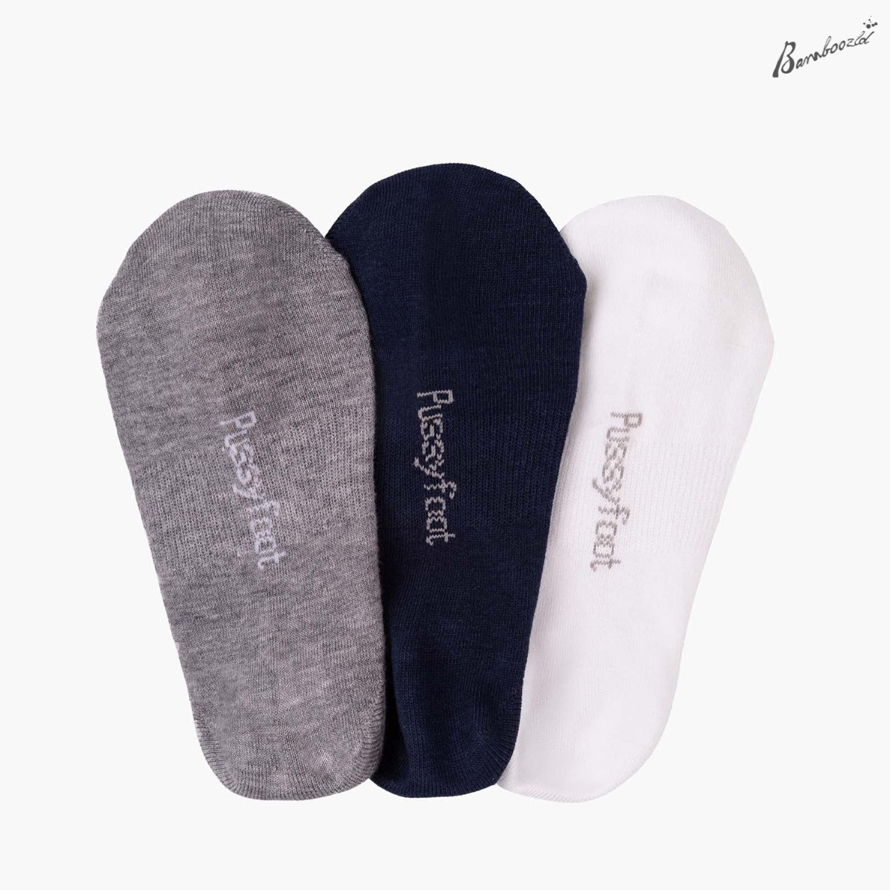 Pussyfoot Bamboo Footlet - Gel Heel Slip Resistant | 3-PACK