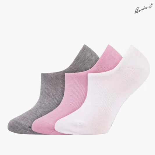 Pussyfoot Bamboo Footlet - Gel Heel Slip Resistant | 3-PACK