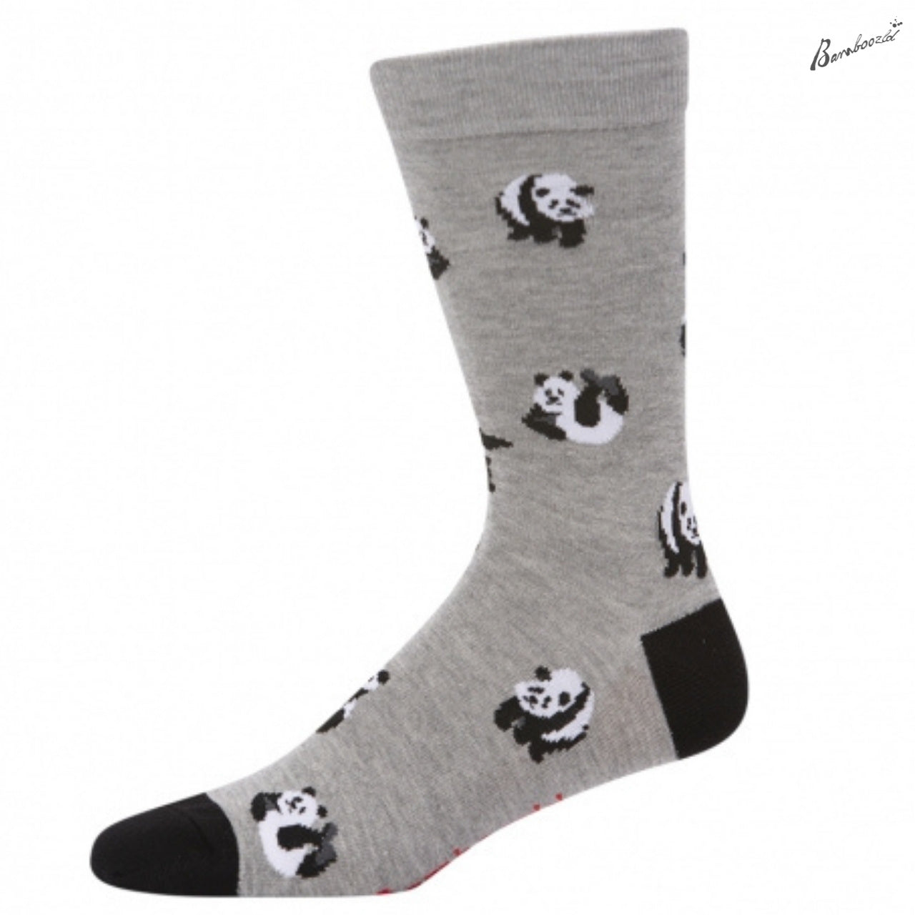 Bamboo Crew Sock - Panda Grey