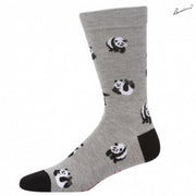 Bamboo Crew Sock - Panda Grey