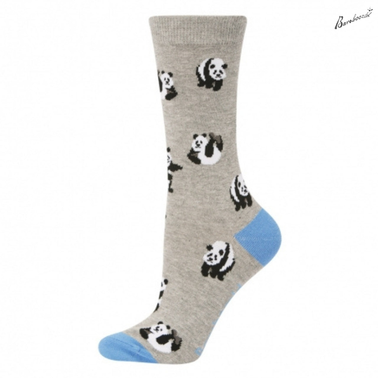 Bamboo Crew Sock - Panda Grey