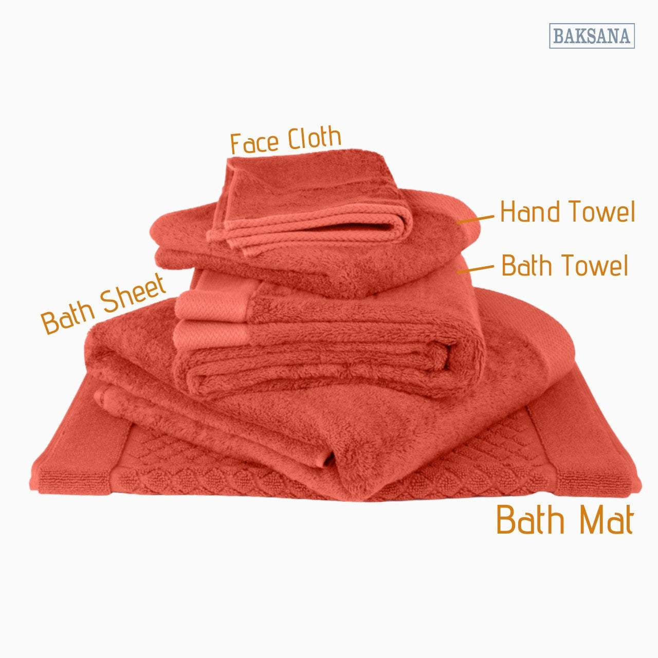 Baksana Towels - Paprika