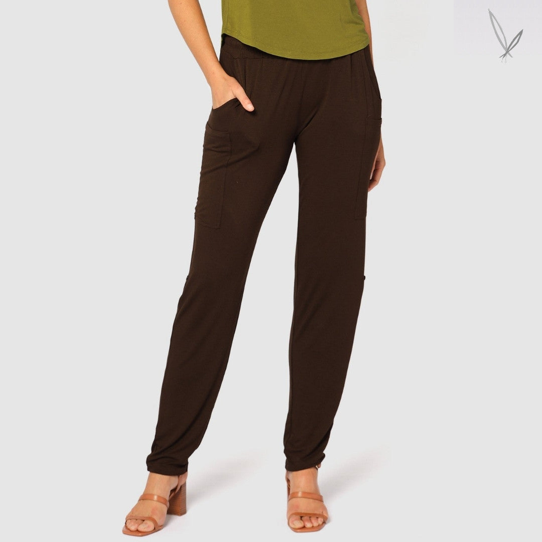 Bamboo Pocket Pants - Chocolate