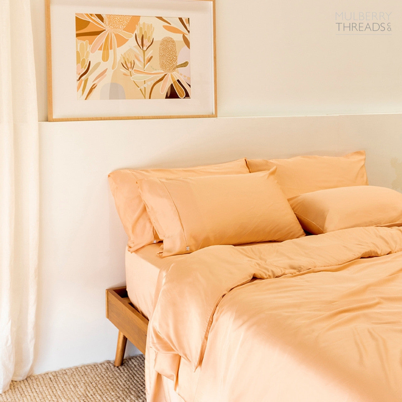 Bamboo Quilt Cover by MTC - Peach
