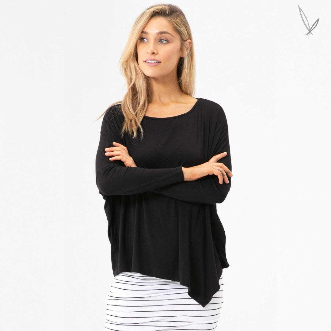 Relaxed Boatneck - Black