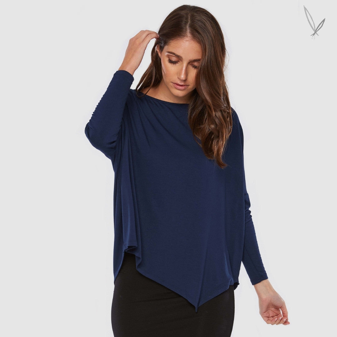 Relaxed Boatneck - Navy
