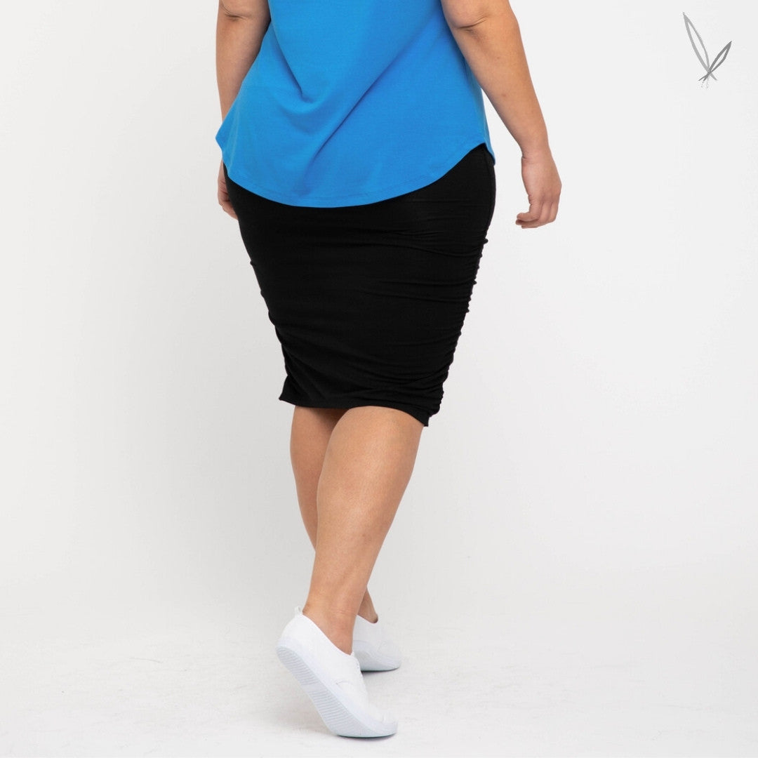 Ruched Skirt - Black