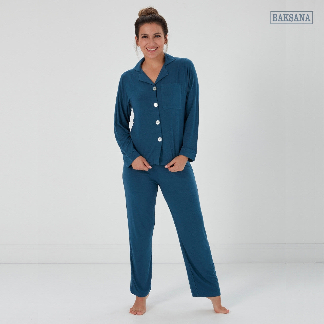 Serena Classic Sleepwear Set - Blue