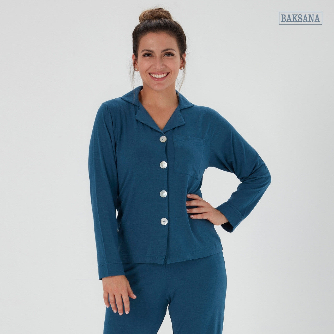 Serena Classic Sleepwear Set - Blue