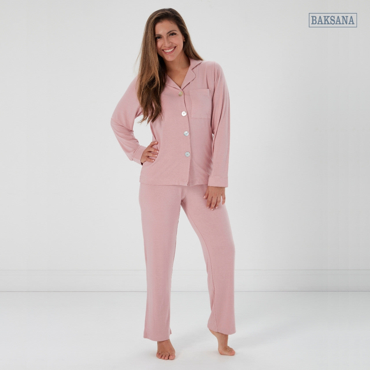 Serena Classic Sleepwear Set - Pink