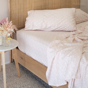 Bamboo Sheet Set - Peach Scallop