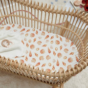 Jersey Bassinet Sheet - Fitted by Mulberry Threads Co. - Shells