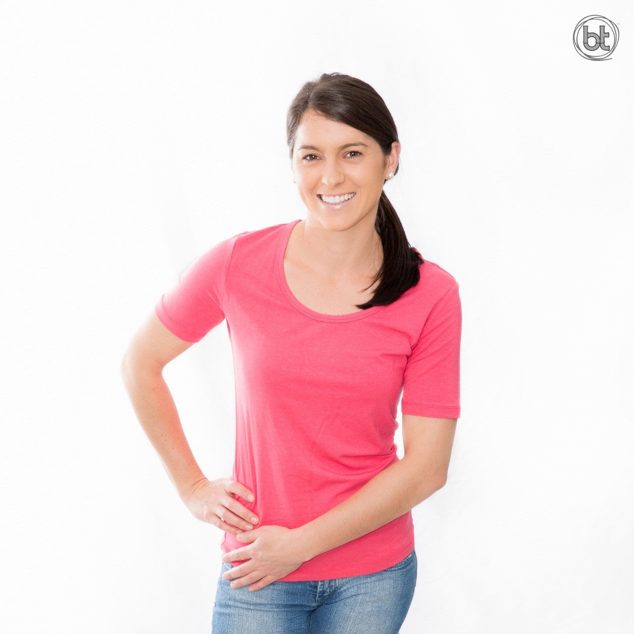 BT Bamboo Short Sleeve T-shirts - Fuschia
