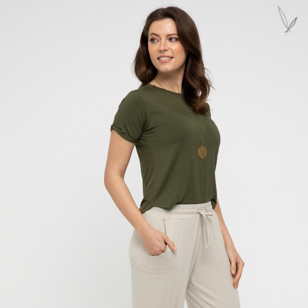 Shorter Tee - Dark Olive