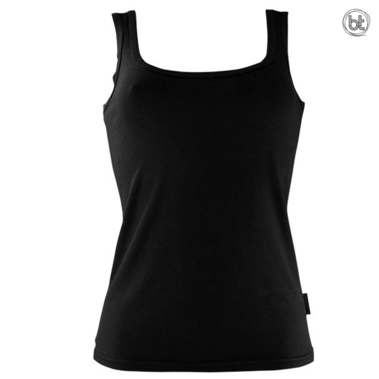 Bamboo Tight Fitting Singlets for Women - Black