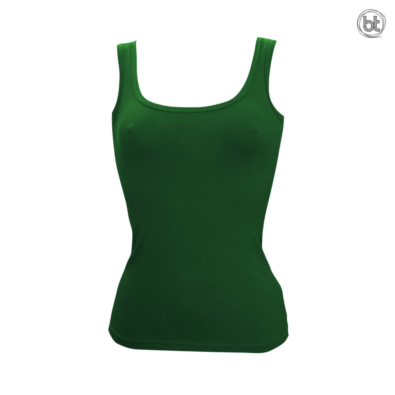 Bamboo Tight Fitting Singlets for Women - Green