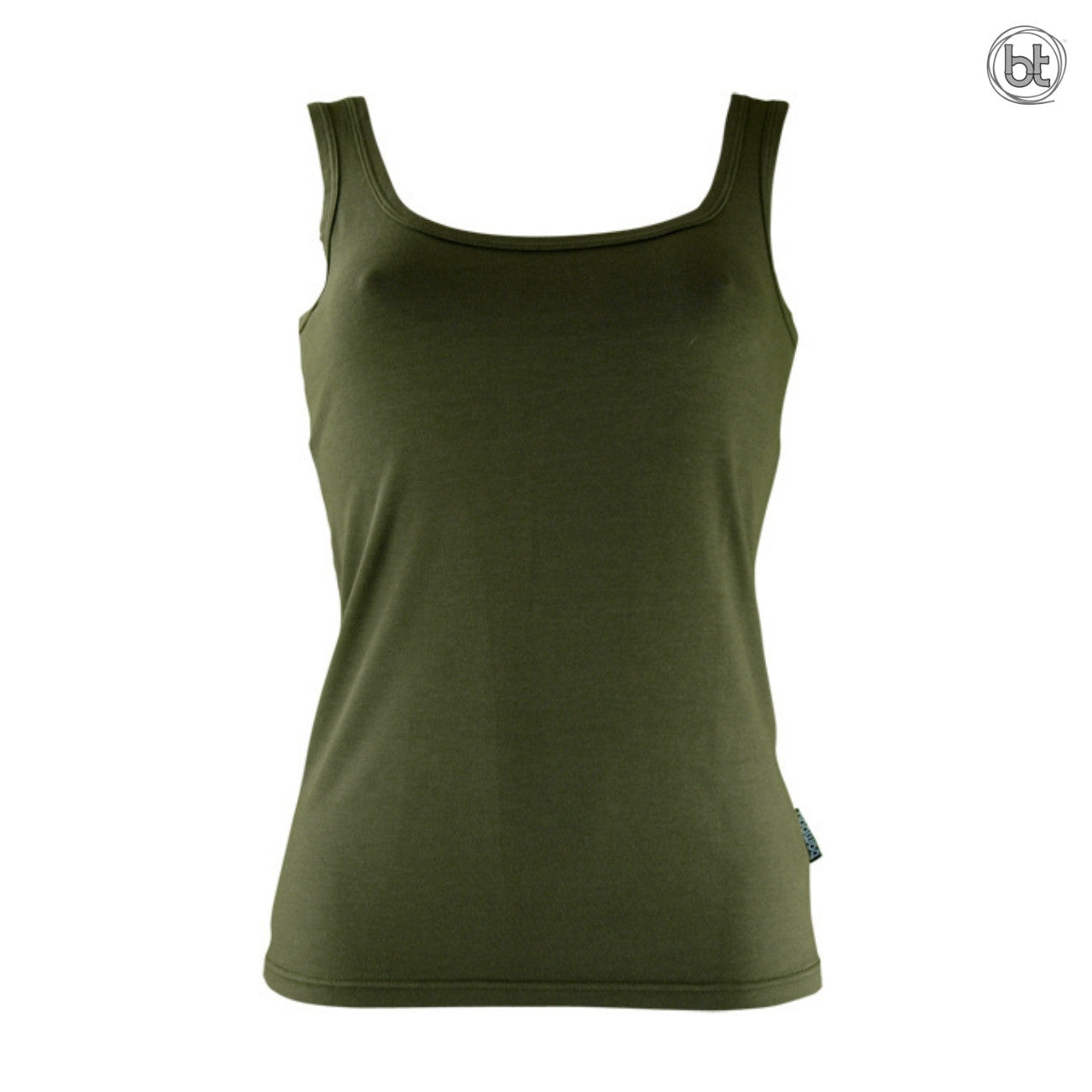 Bamboo Tight Fitting Singlets for Women - Olive