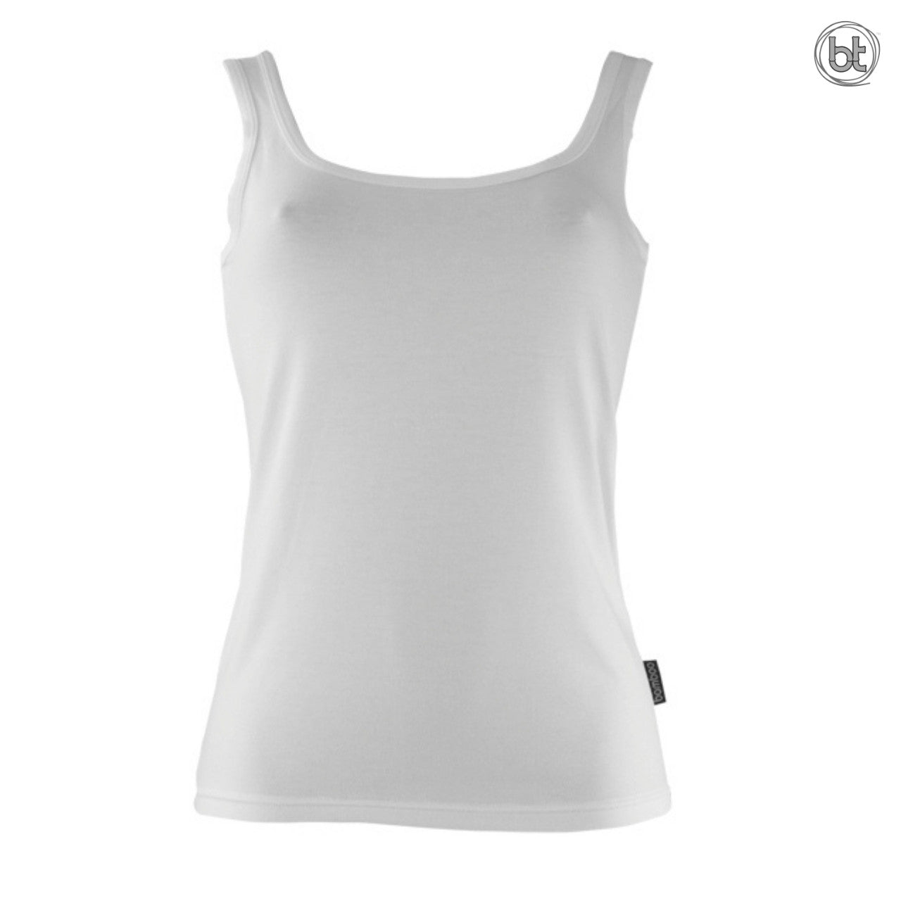 Bamboo Tight Fitting Singlets for Women - White