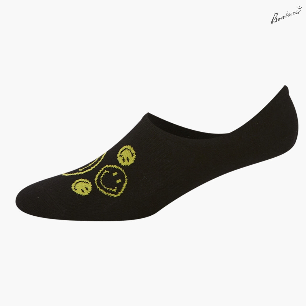 Bamboozld Invisible Socks - Smiley Black