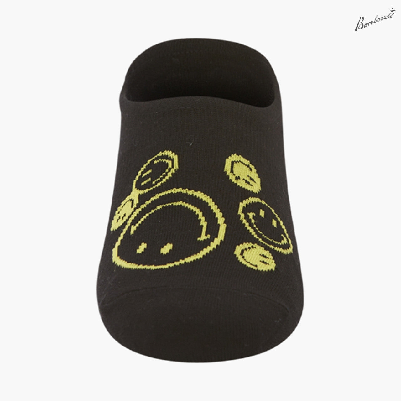 Bamboozld Invisible Socks - Smiley Black