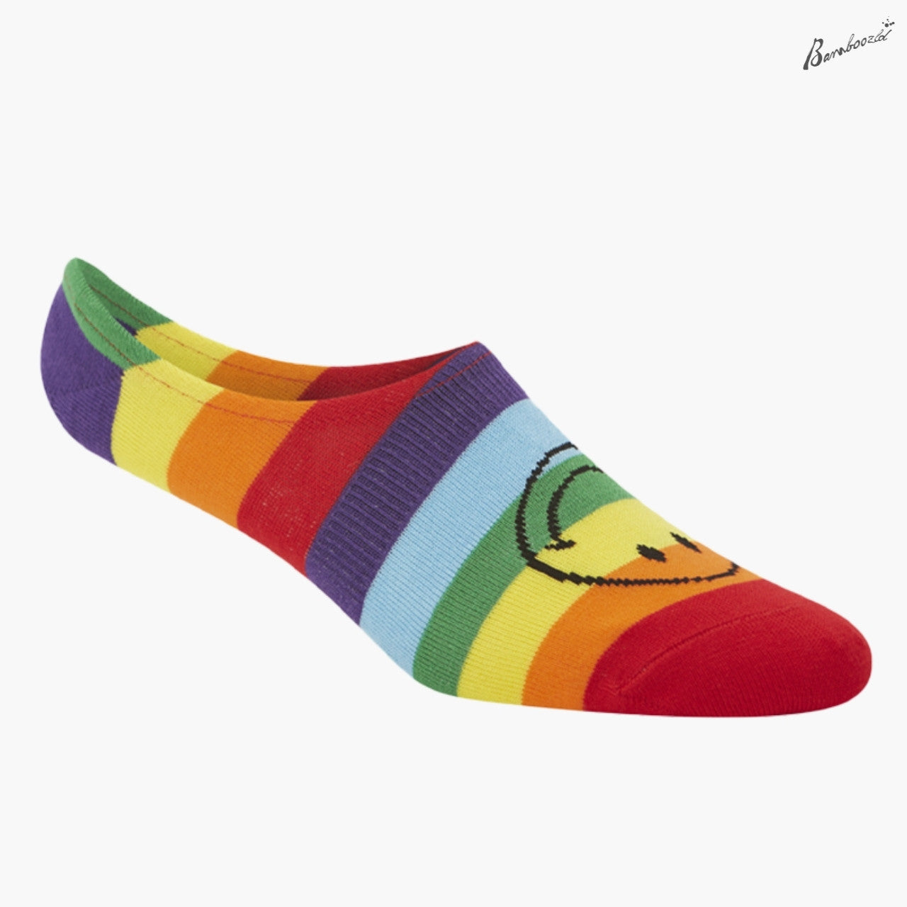 Bamboozld Invisible Socks - Smiley Proud Rainbow