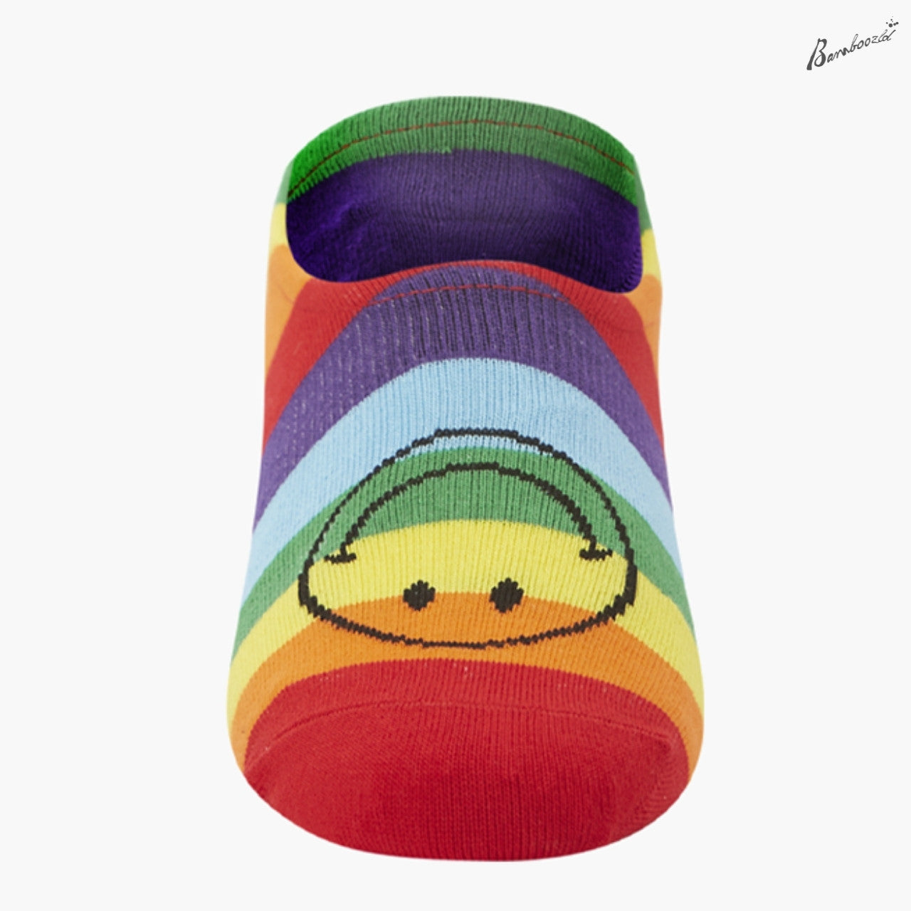 Bamboozld Invisible Socks - Smiley Proud Rainbow
