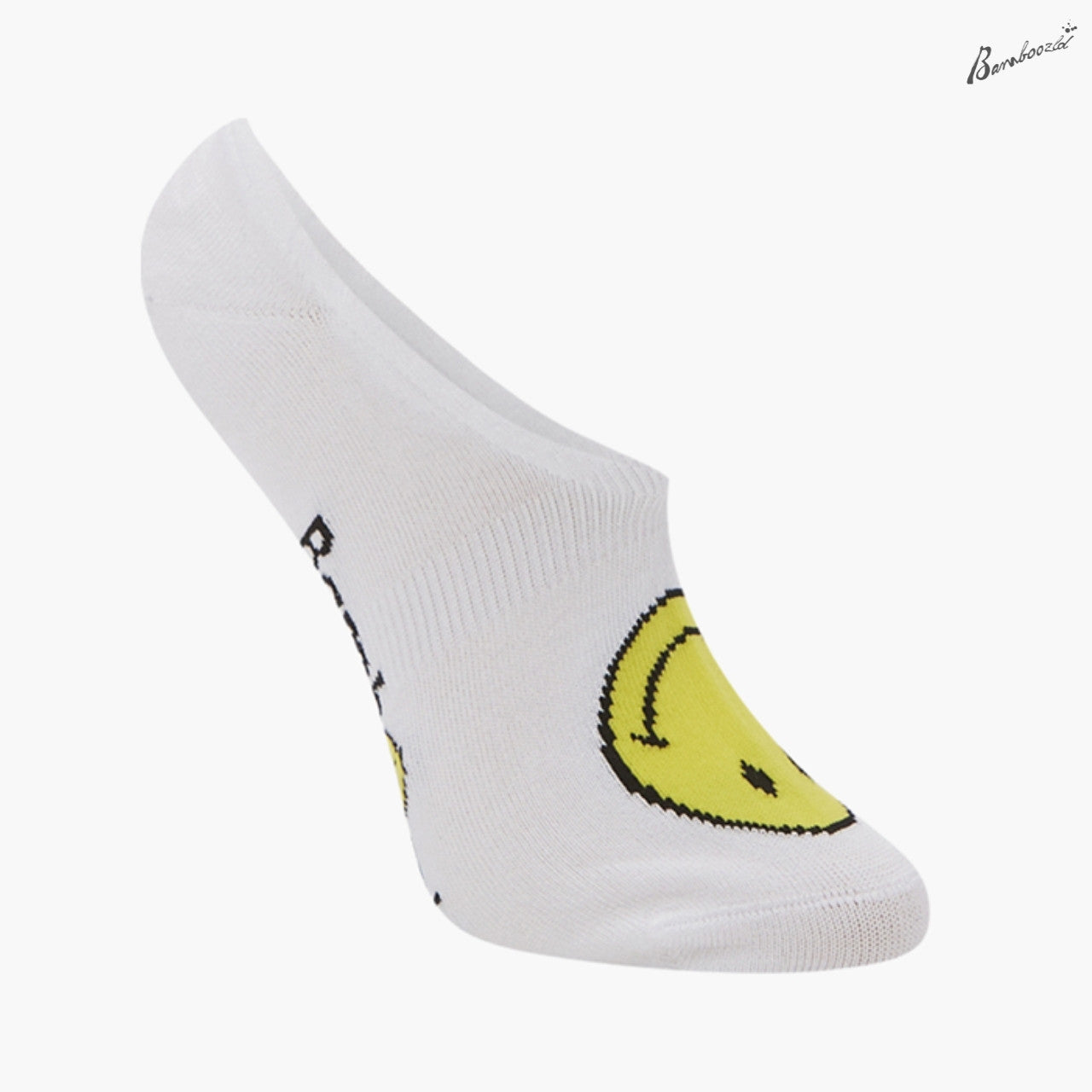 Bamboozld Invisible Socks - Smiley White