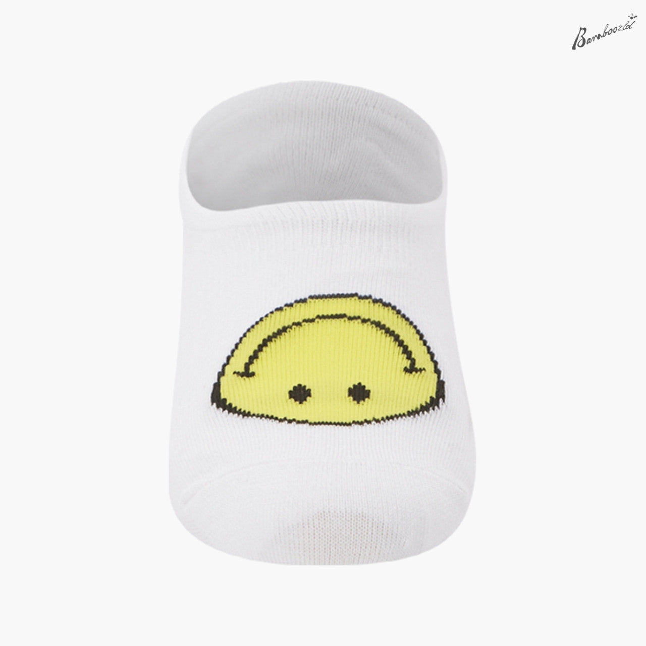 Bamboozld Invisible Socks - Smiley White