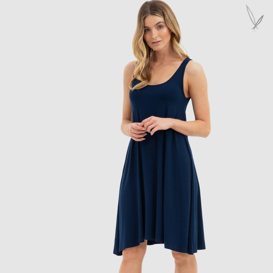 Swing Dress - Navy 