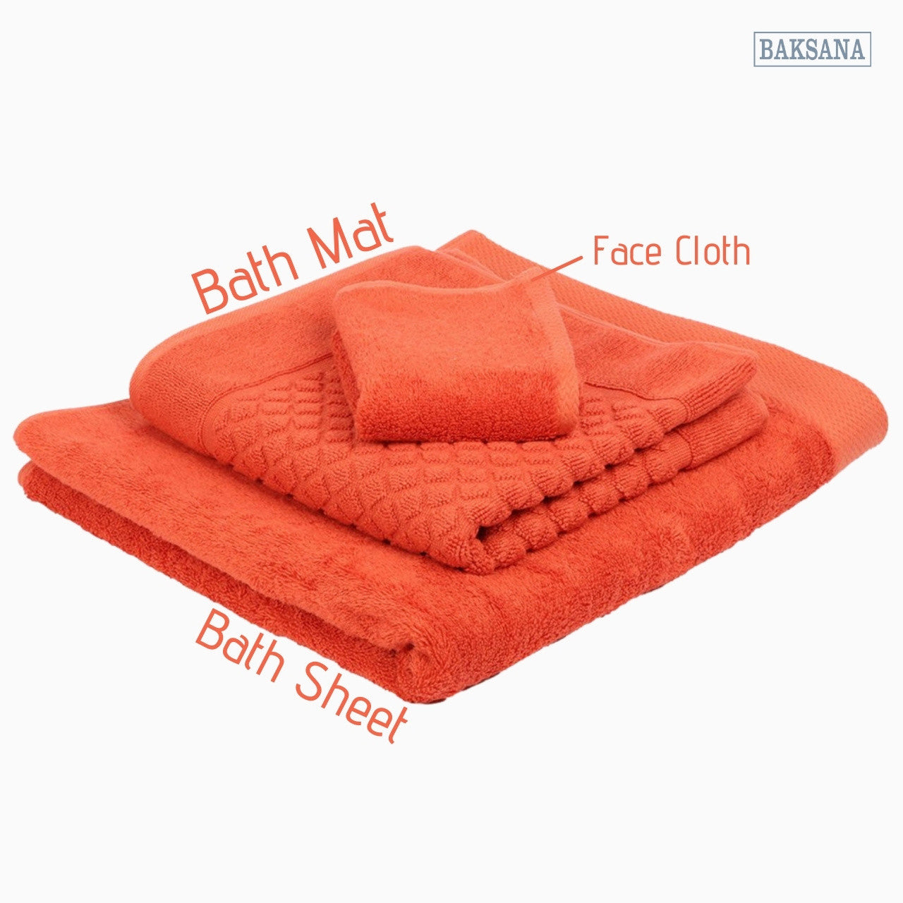 Baksana Towels - Tangerine