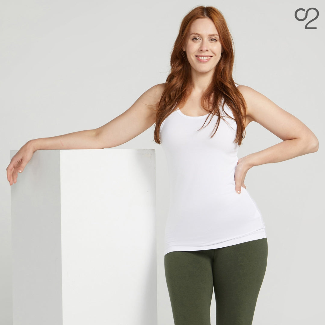 Scoop Neck Bamboo Tank Singlet | LIMITED