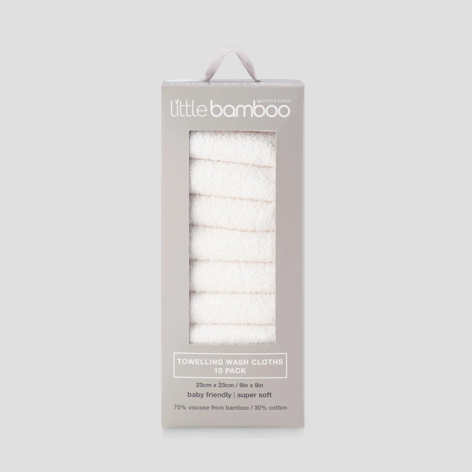 Little Bamboo Towelling Washers | 10-PACK