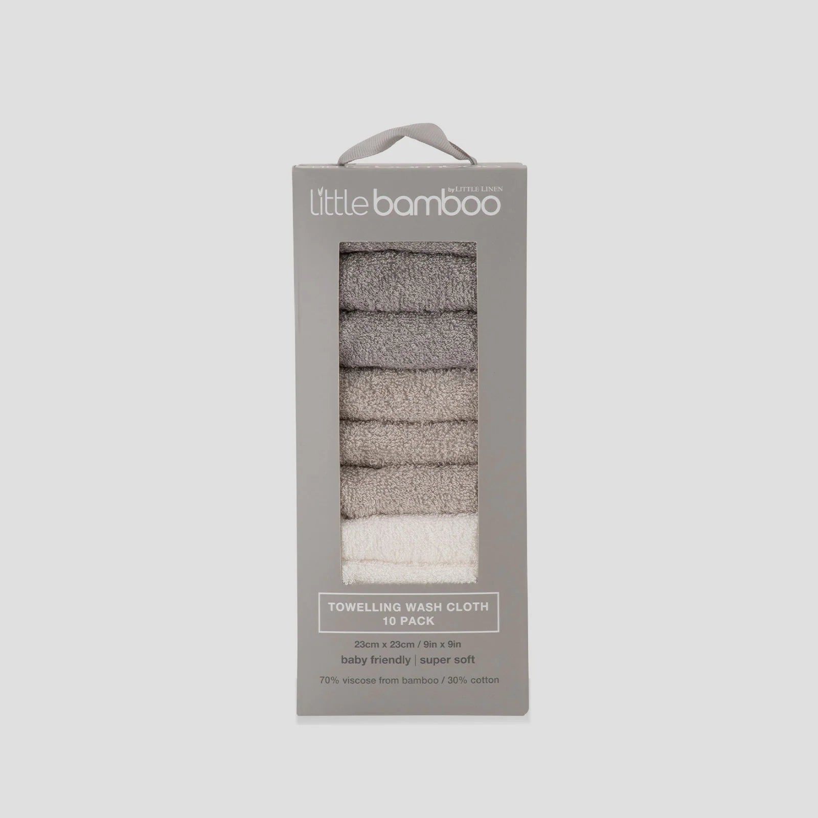 Little Bamboo Towelling Washers | 10-PACK