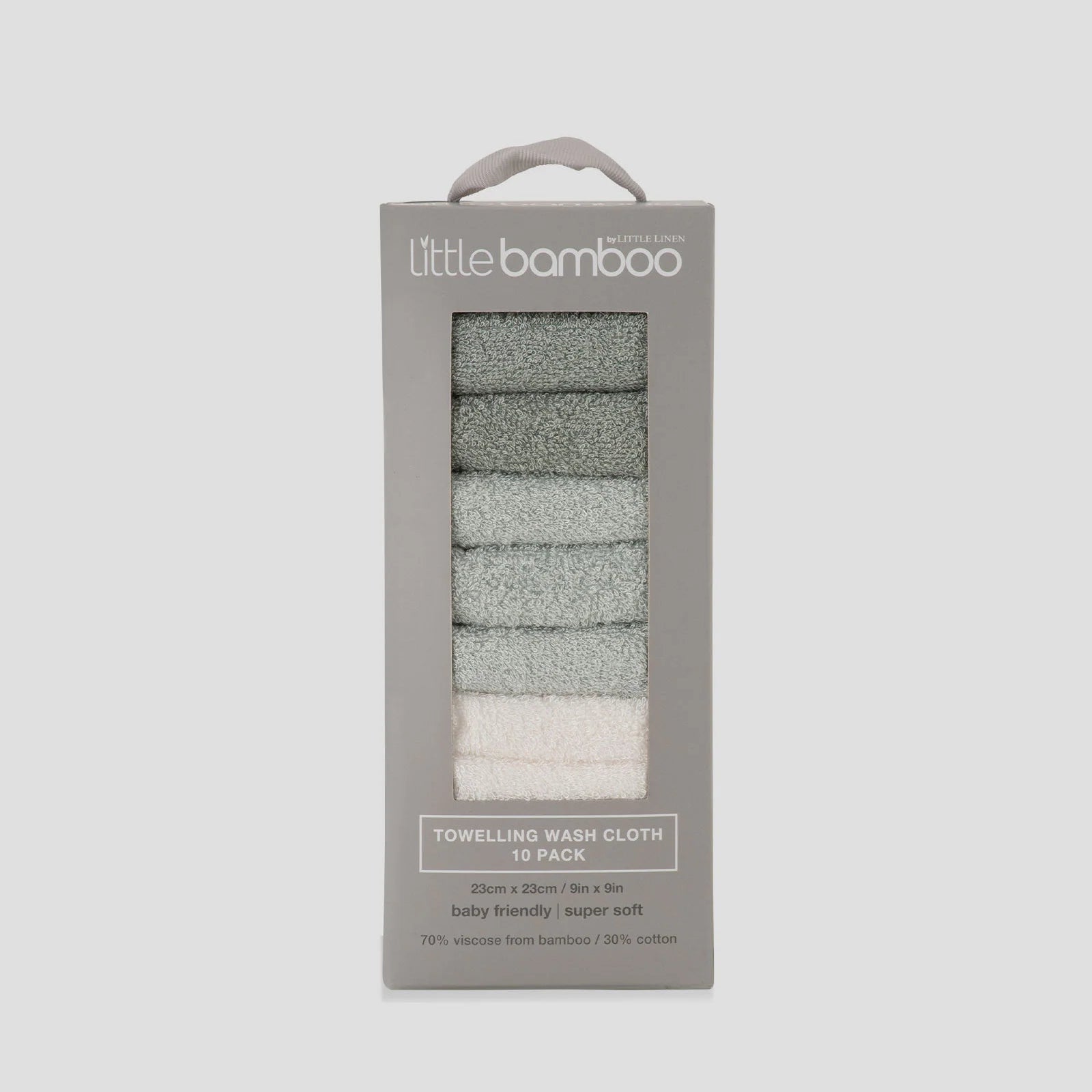 Little Bamboo Towelling Washers | 10-PACK
