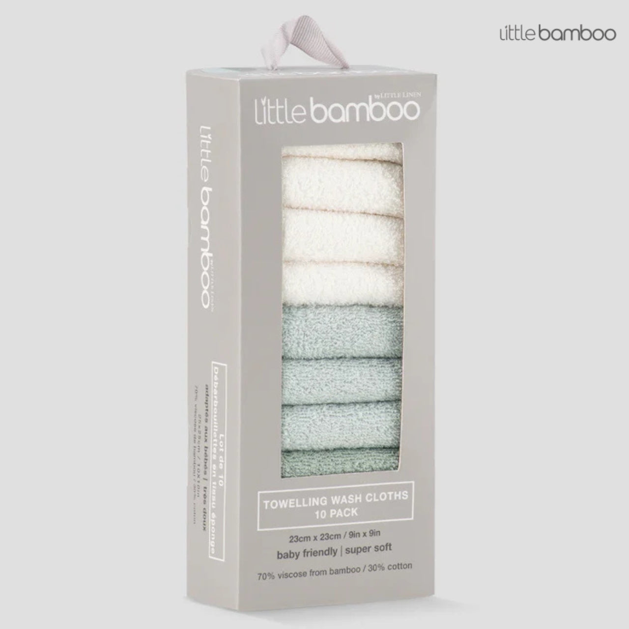 Little Bamboo Towelling Washers | 10-PACK