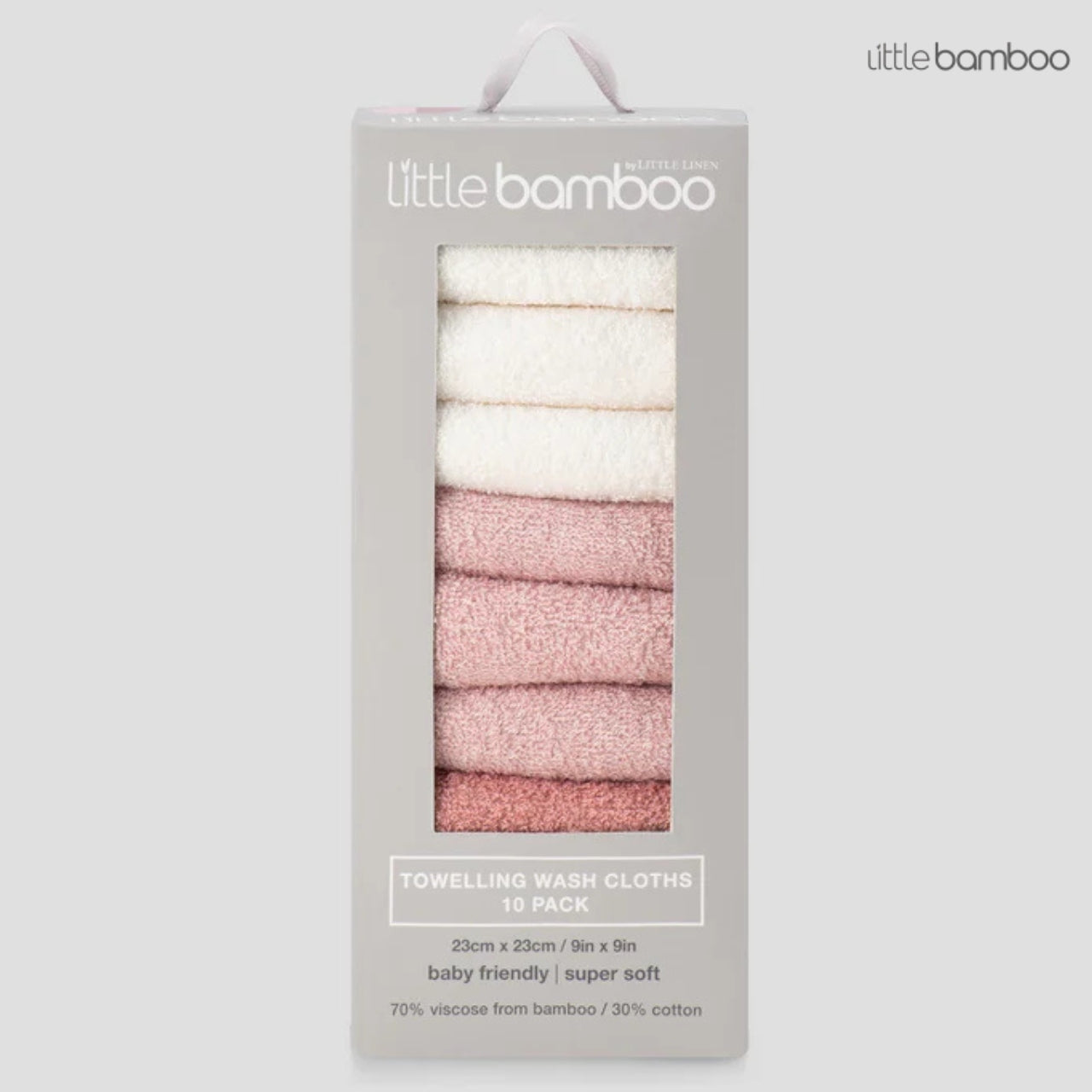 Little Bamboo Towelling Washers | 10-PACK