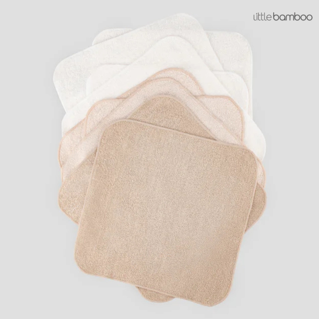 Little Bamboo Towelling Washers | 10-PACK