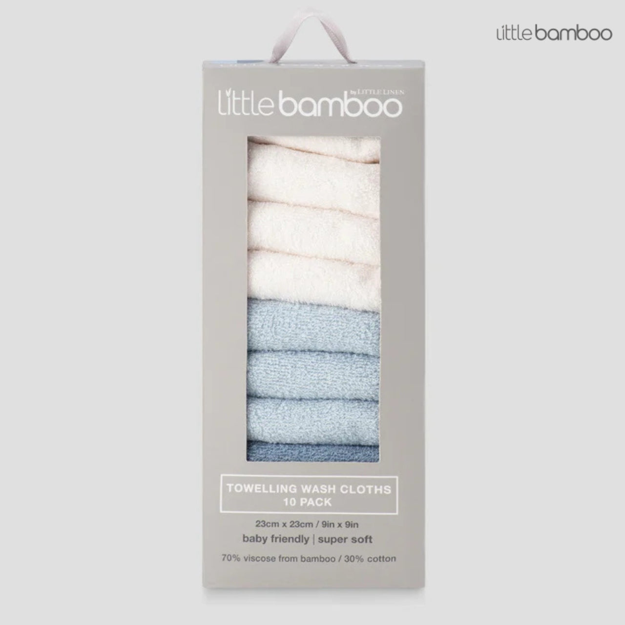Little Bamboo Towelling Washers | 10-PACK