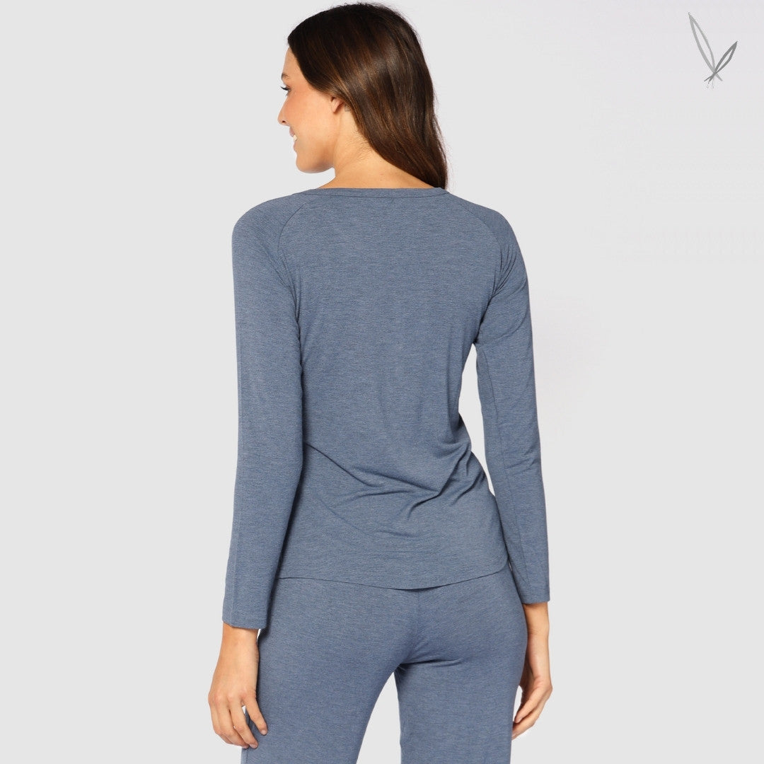 Long Sleeve Henley PJ Top - Twilight