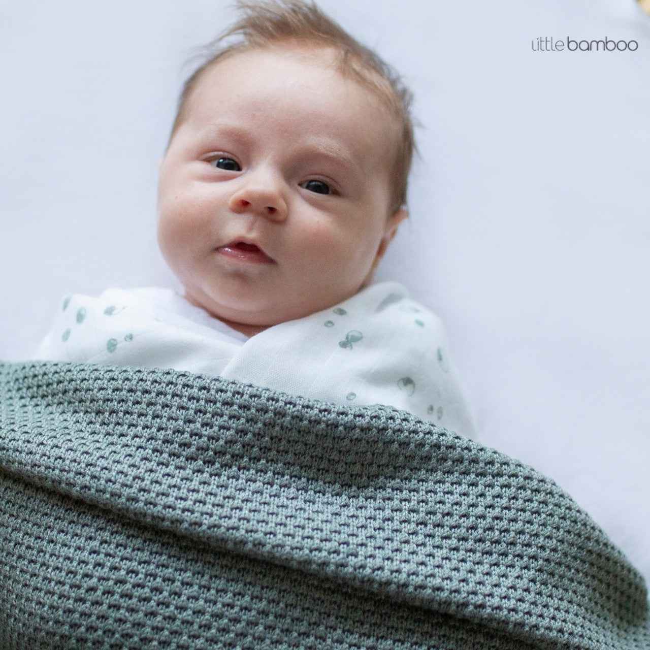 Little Bamboo Textured Knit Blanket  | LIMITED