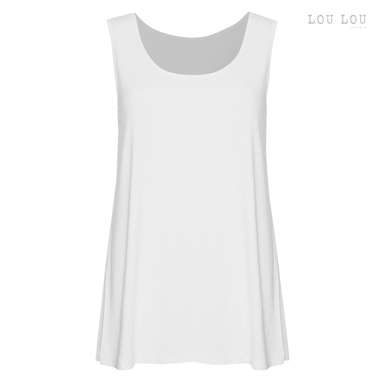 Alicia - A-line Bamboo Singlet Top | LIMITED