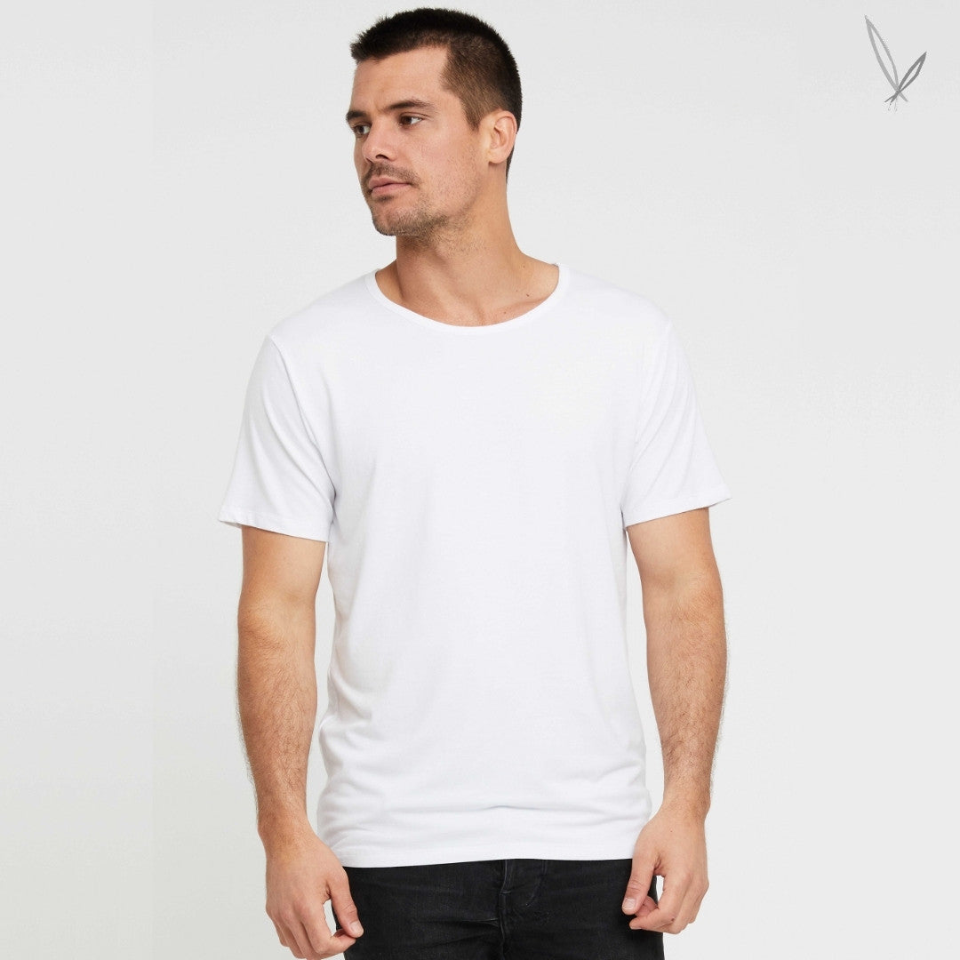 Men's Crew Neck Bamboo Tee - White