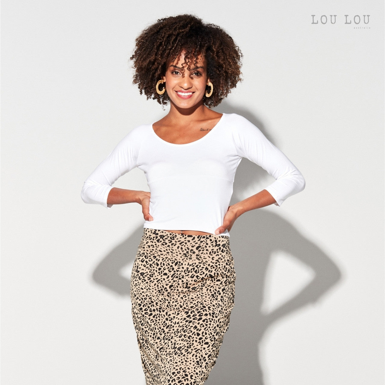 Bamboo Ava Crop - White