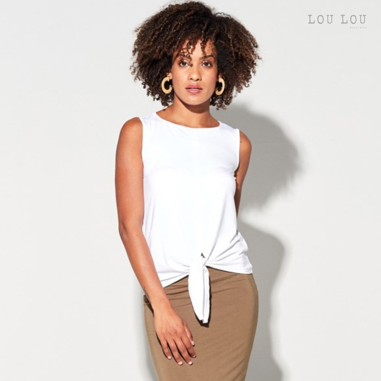 Billie Tie Front Bamboo Tank | LIMITED