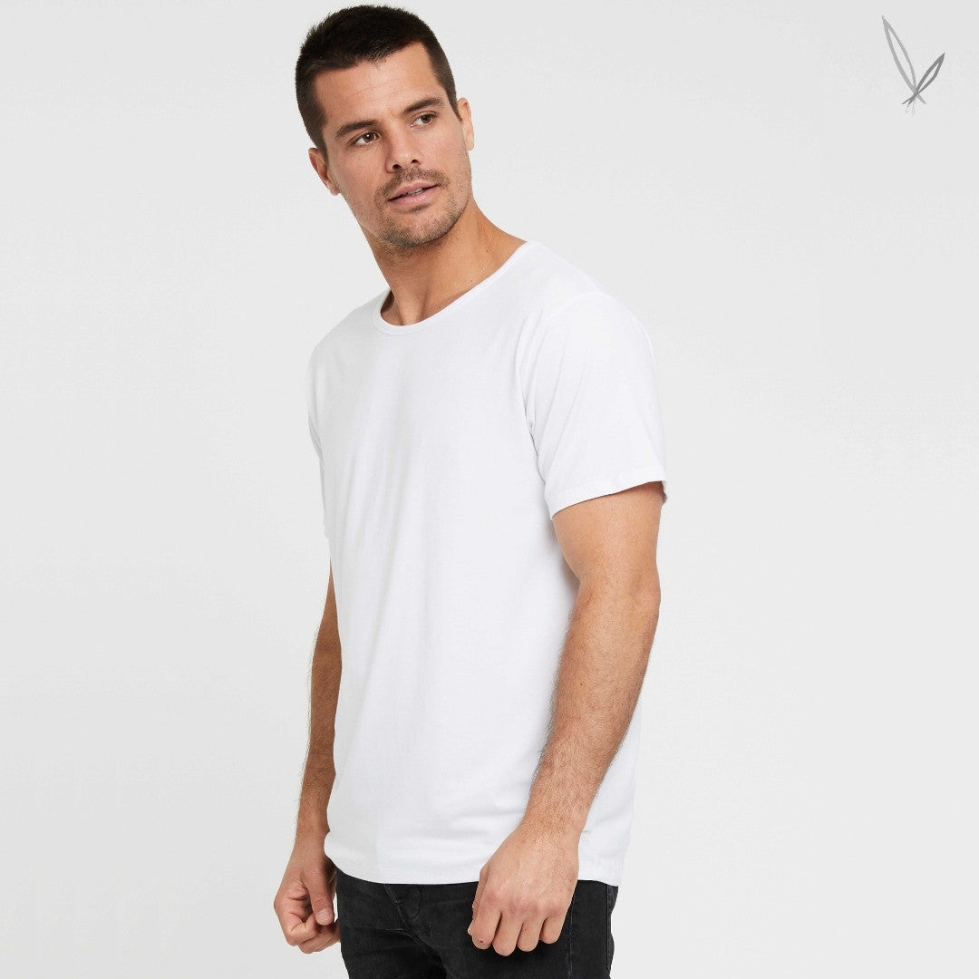 Men's Crew Neck Bamboo Tee - White