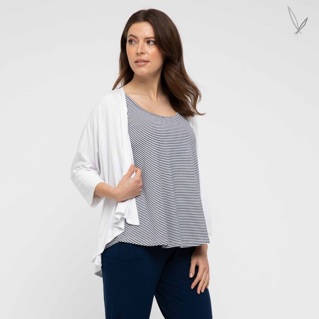 Drape Cardi - White