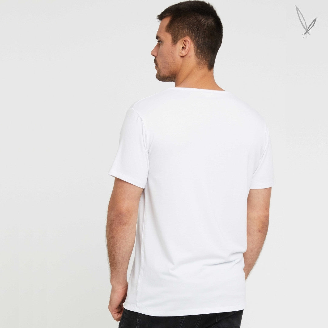 Men's Crew Neck Bamboo Tee - White