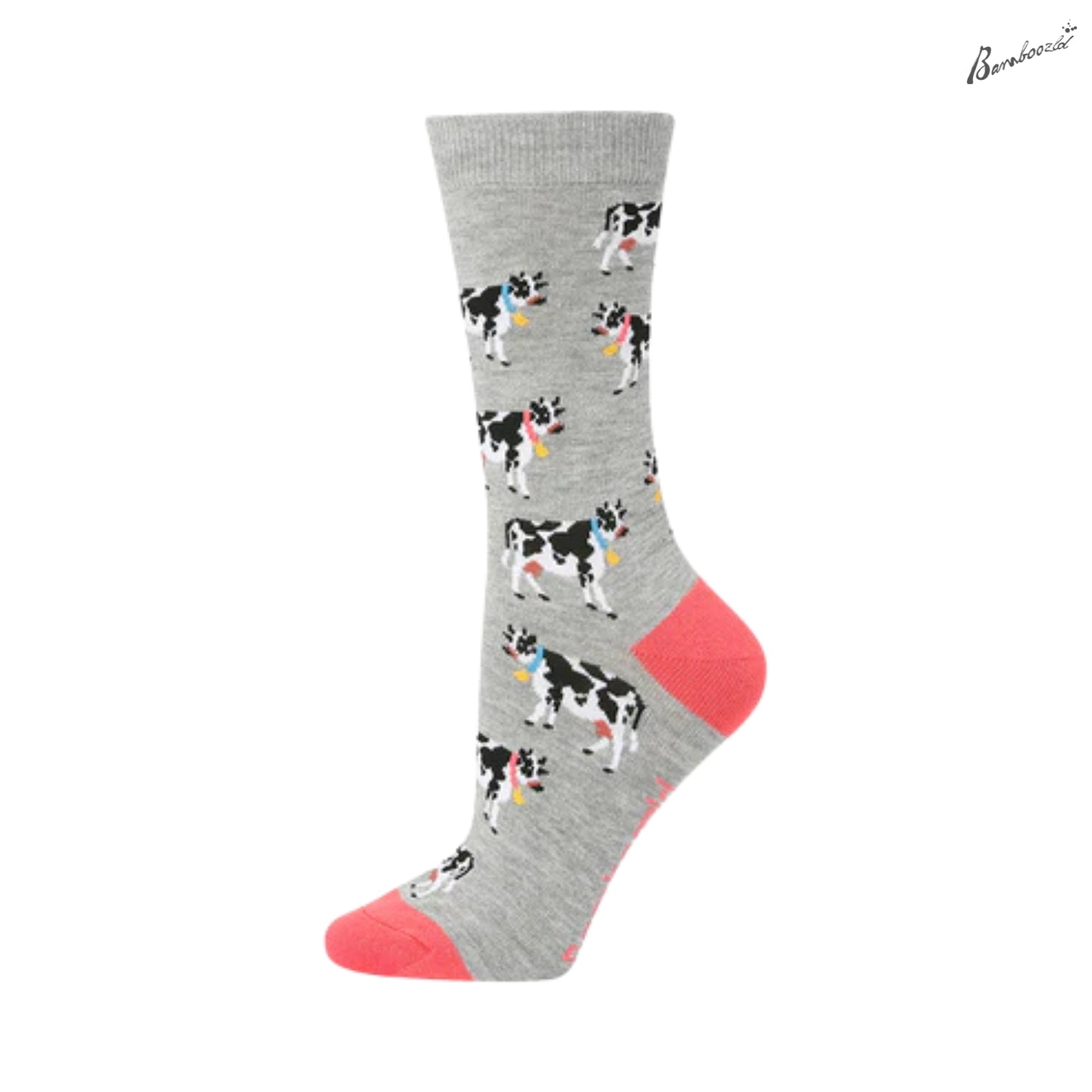 Bamboo Crew Sock - Jezebel Cow